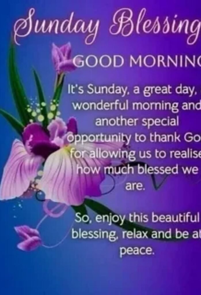 good morning sunday blessings
