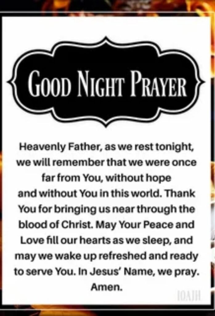 night prayer for protection and rest